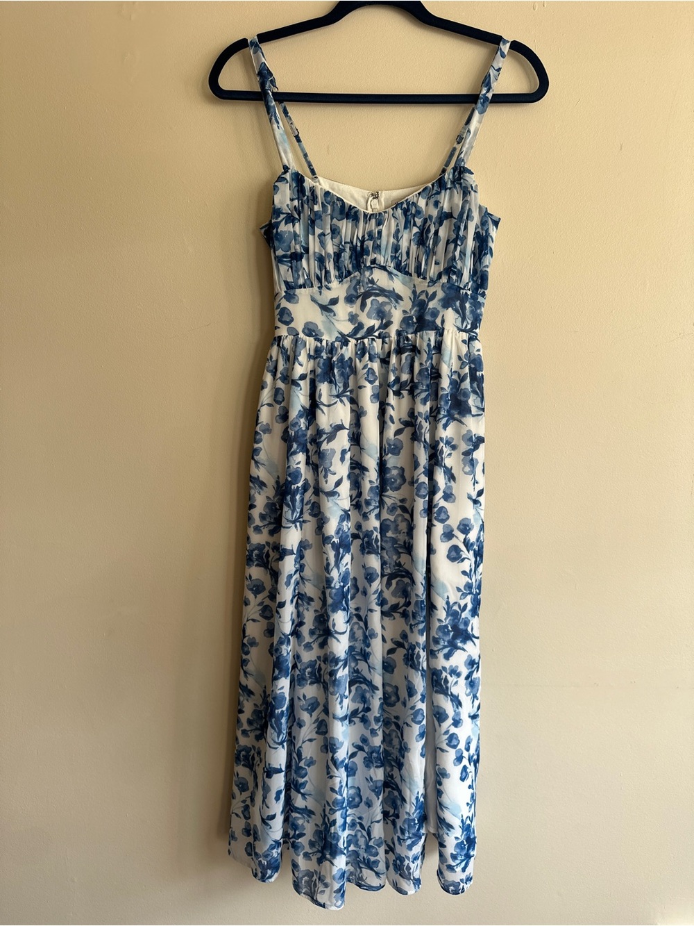 Abercrombie & Fitch Blue Midi Dress | Feminine Chic Casual Summer Dress
